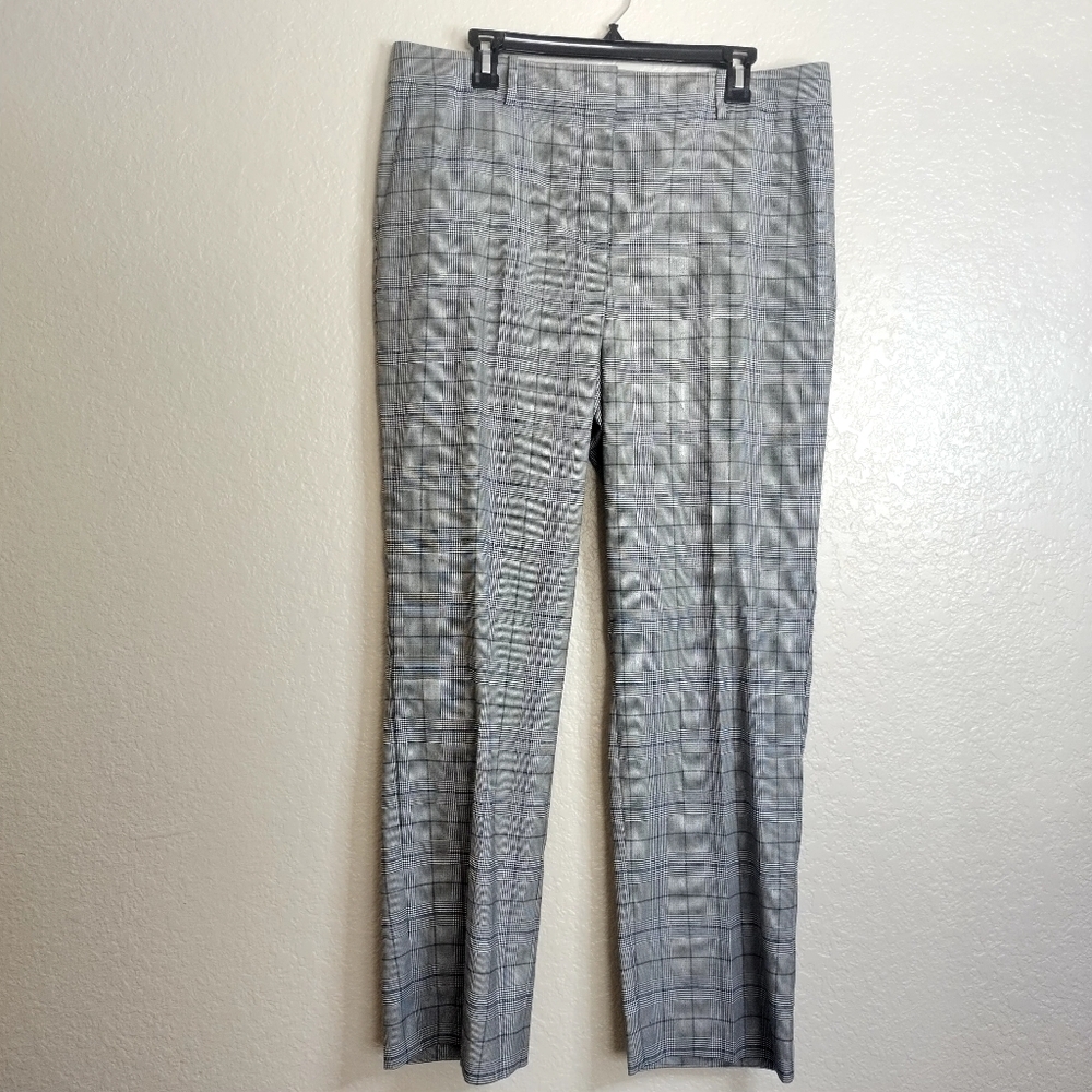 Ann Taylor katie plaid straight leg pants sz 12